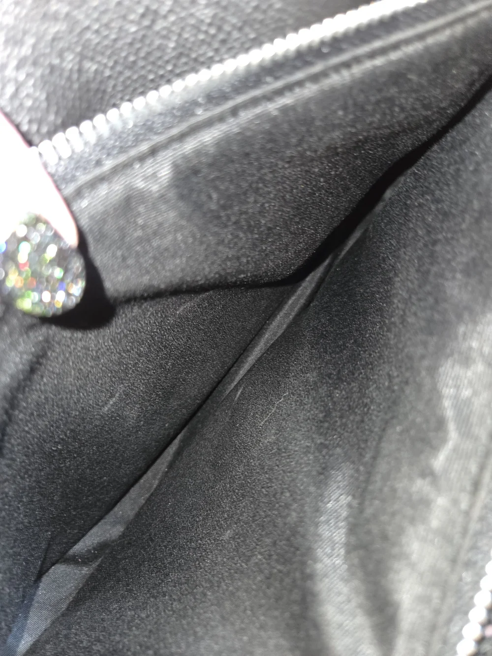 Coach Black Saffiano Leather Satchel with Silver Chain Strap